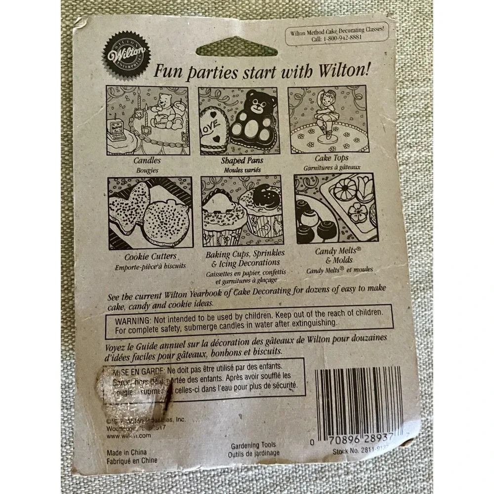 Wilton Gardening Tools Candles Cake Decorations 4 Pack Watering Can 2811-9137